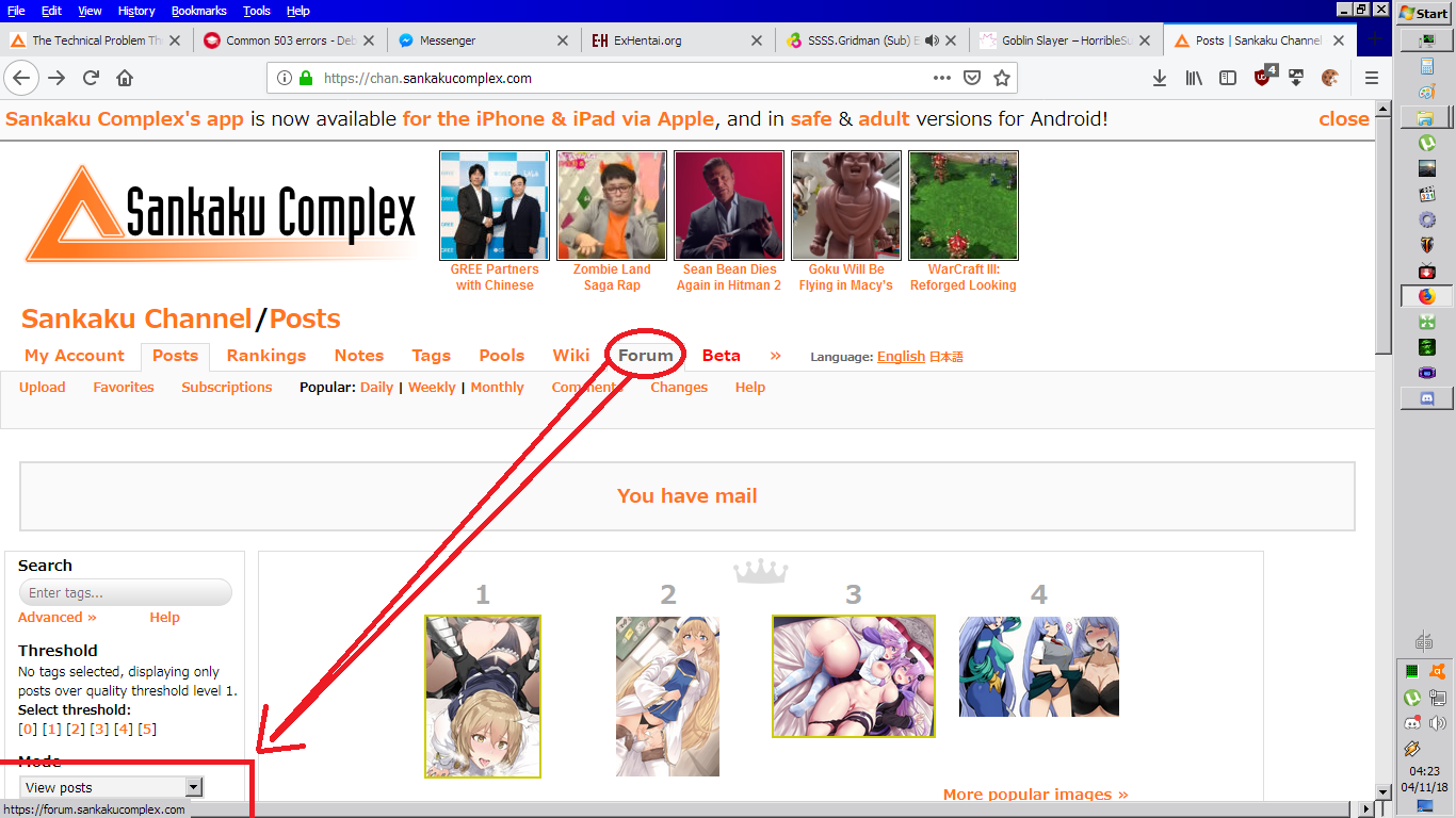 Chan.sankakucomplex / Sankakucomplex.com then, the website might be blocked...